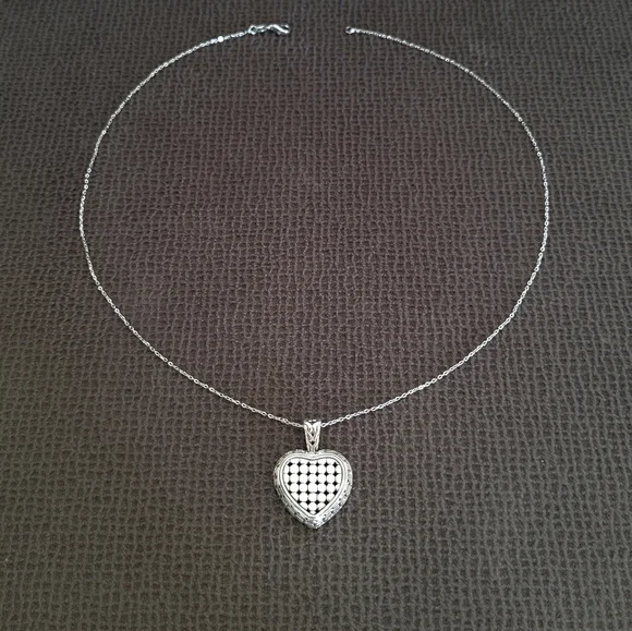willowbird🪶 Silver🤍 Dotted Heart❤ Pendant Necklace - NWT - Picture 15 of 16